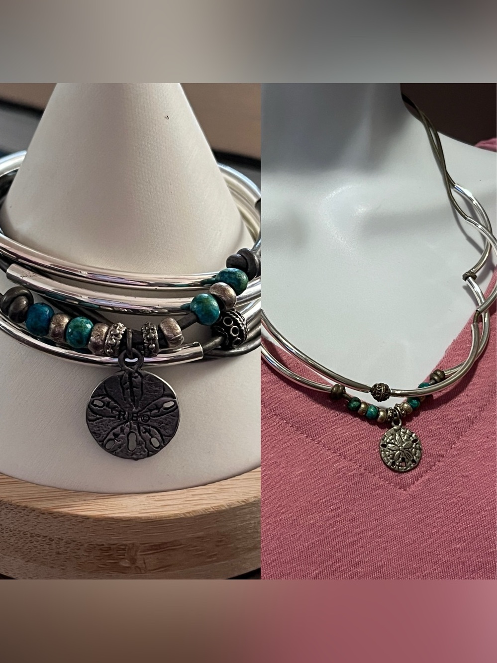 Lizzy James Classic Convertible Necklace/Bracelet Sand Dollar Charm - Nordstrom